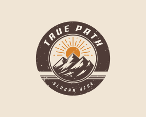 Mountain Peak Hiking logo design