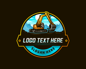 Excavator Mining Contractor Logo