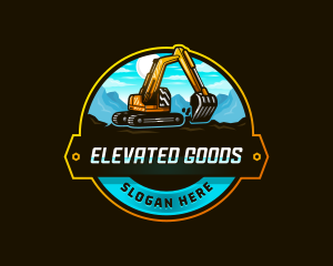 Excavator Mining Contractor logo design