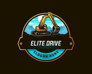 Excavator Mining Contractor logo design