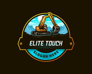 Excavator Mining Contractor logo design