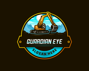 Excavator Mining Contractor logo design