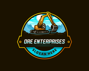 Excavator Mining Contractor logo design