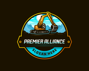 Excavator Mining Contractor logo design