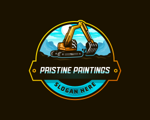 Excavator Mining Contractor logo design