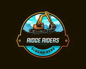 Excavator Mining Contractor logo design