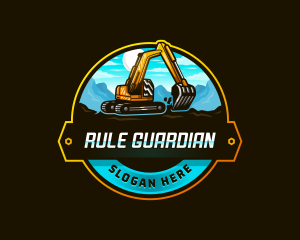 Excavator Mining Contractor logo design