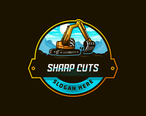 Excavator Mining Contractor logo design