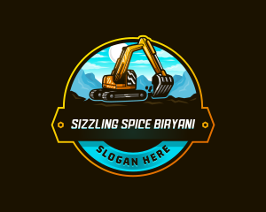 Excavator Mining Contractor logo design