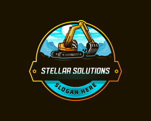 Excavator Mining Contractor logo design