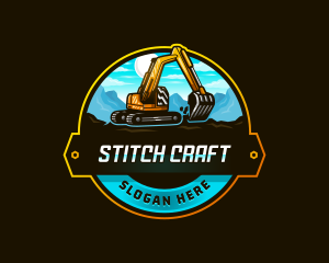 Excavator Mining Contractor logo design