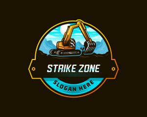 Excavator Mining Contractor logo design