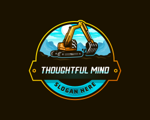 Excavator Mining Contractor logo design