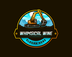 Excavator Mining Contractor logo design