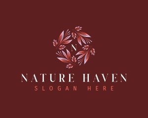 Tropical Nature Leaves logo design