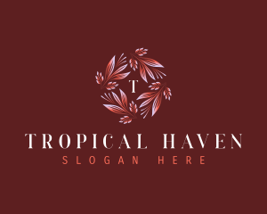 Tropical Nature Leaves logo design