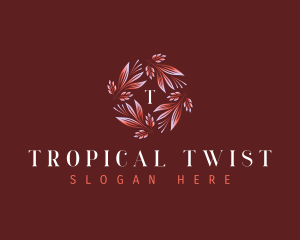 Tropical Nature Leaves logo design