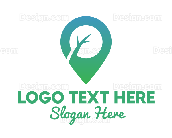 Green Tree Pin Logo