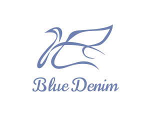 Blue Swan Wing logo design