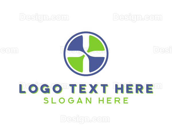 Blue Green Plus Sign Circle Logo