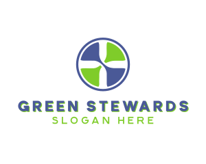 Blue Green Plus Sign Circle logo design