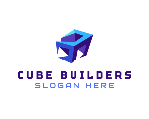 3D Cube Technology logo design