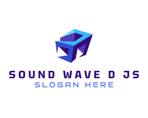 3D Cube Technology logo design