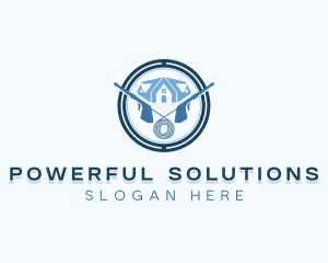 Pressure Washer Cleaner Janitorial logo design