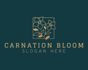 Gold Bloom Flower  logo design