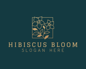 Gold Bloom Flower  logo design