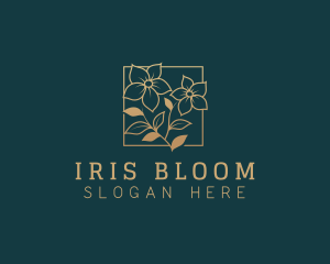 Gold Bloom Flower  logo design