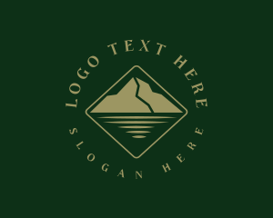 Hike - Mountain Lake Outdoor logo design