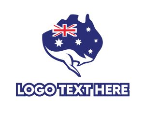 Australian Flag Kangaroo logo