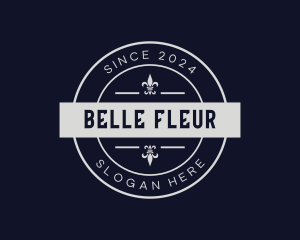 Hipster Fleur de Liz logo design