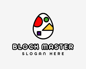 Toy Blocks Egg  logo design