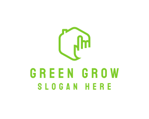 Green Hand Real Estate logo design