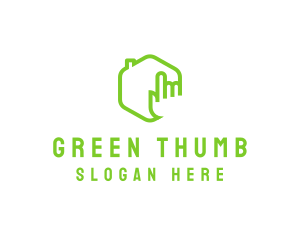 Green Hand Real Estate logo design