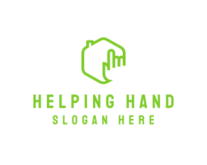 Green Hand Real Estate logo design