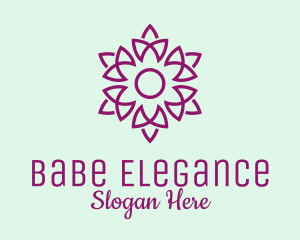 Elegant Purple Flower  logo design