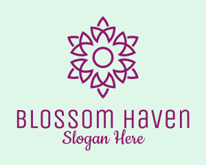 Elegant Purple Flower  logo