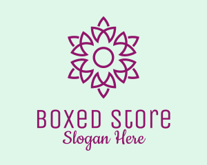 Elegant Purple Flower  logo design