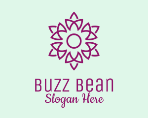 Elegant Purple Flower  logo design