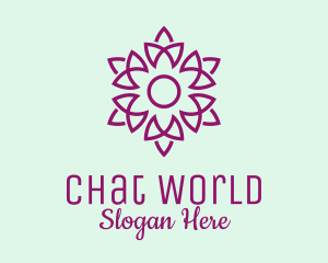 Elegant Purple Flower  logo design