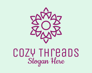 Elegant Purple Flower  logo design