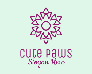 Elegant Purple Flower  logo design