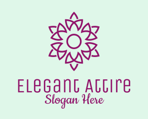 Elegant Purple Flower  logo design