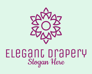 Elegant Purple Flower  logo design