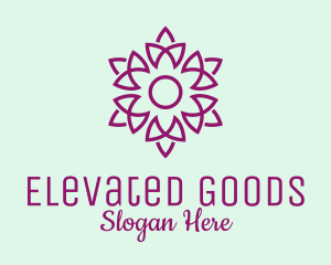 Elegant Purple Flower  logo design