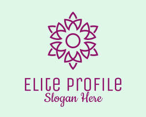 Elegant Purple Flower  logo design