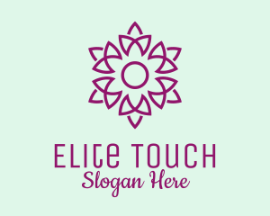 Elegant Purple Flower  logo design